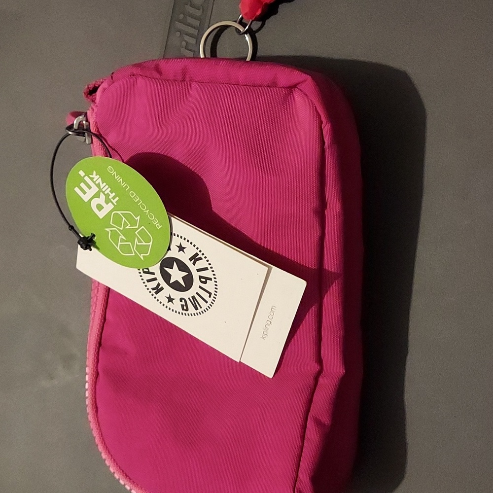 Kipling Two-Tone Pink Pouch - Picture 3 of 5